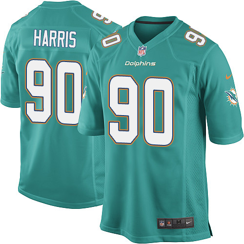 Nike Dolphins #90 Charles Harris Aqua Green Team Color Youth Stitched NFL Elite Jersey - Click Image to Close